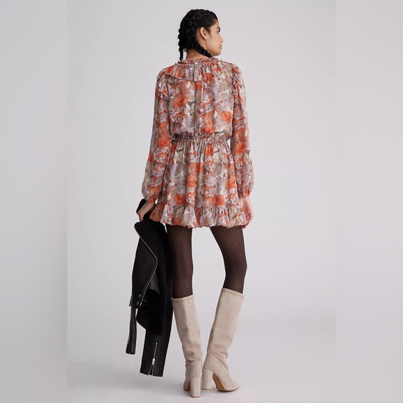Anthropologie Current Air Ruffled Floral Mini Dress - Picture 13 of 16